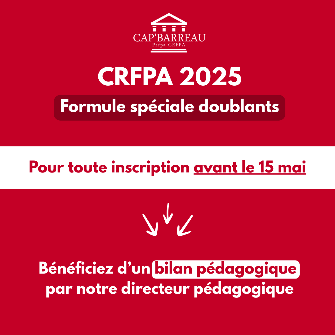 CRFPA 2025 - Bilan pédagogique spéciale doublants