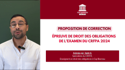 Correction des sujets CRFPA 2024