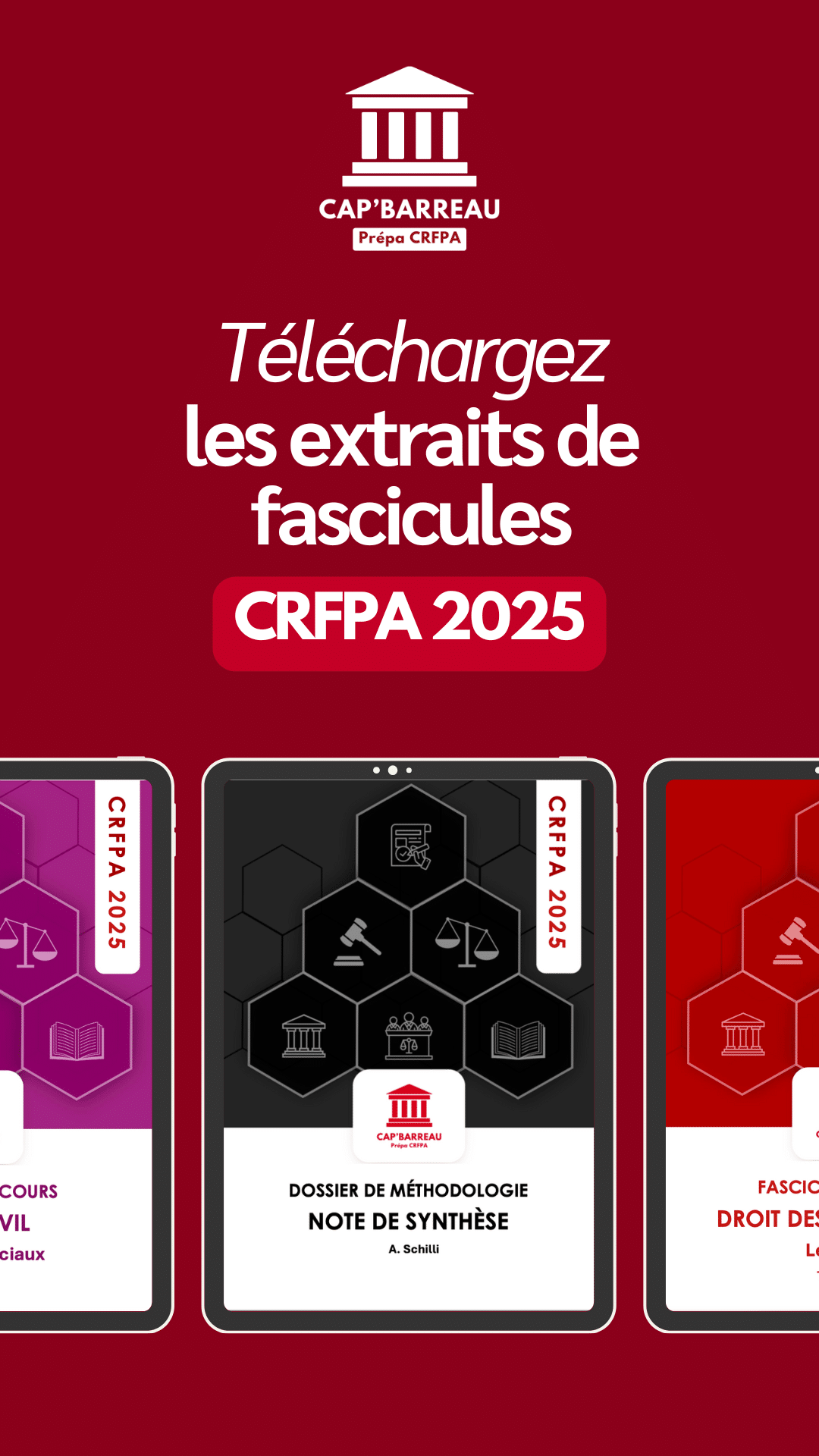Fascicules CRFPA 2025