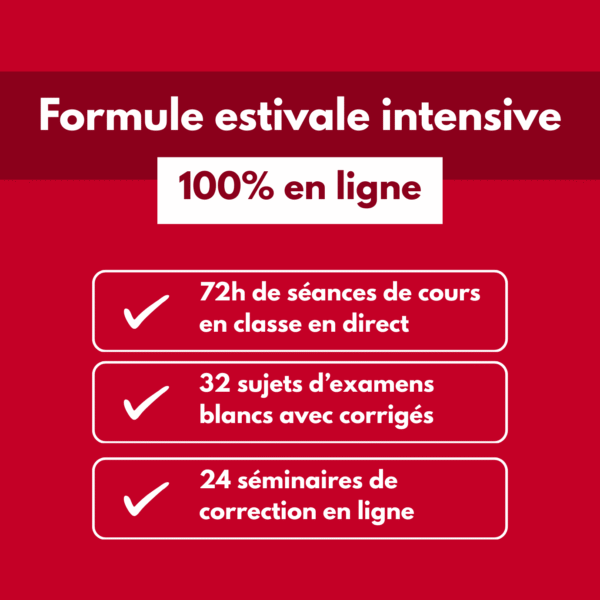 Formule estivale intensive en ligne