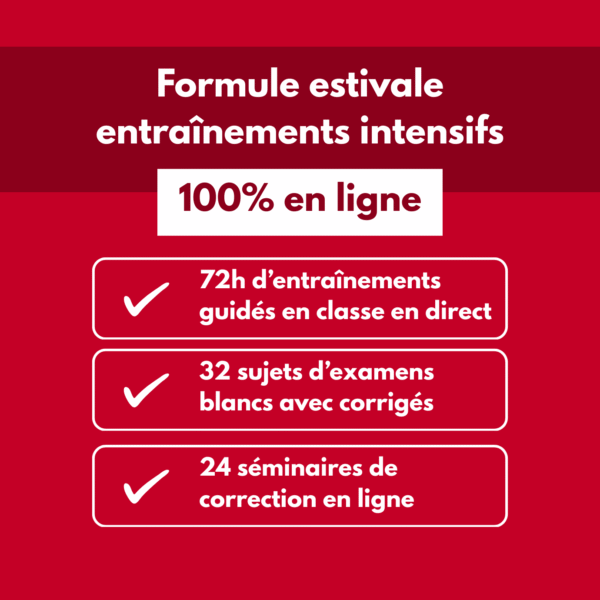 Formule estivale entraînements intensifs
