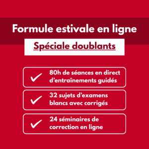Formule estivale entraînements intensifs