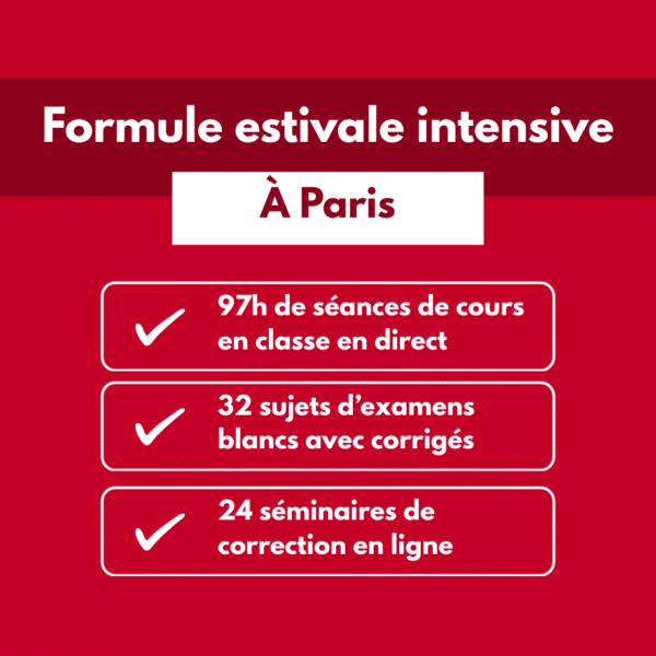 Formule estivale intensive à Paris