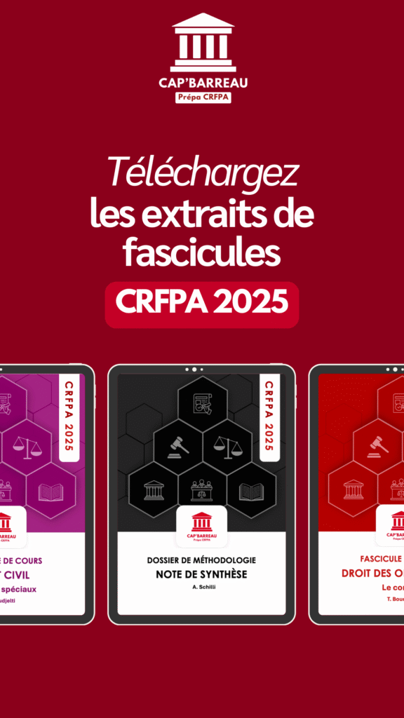 Fascicules cours CRFPA 2026