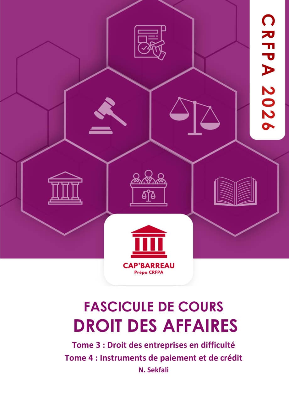 Couverture du fascicule Entreprises en difficulté et instruments de paiement, tomes 3 et 4