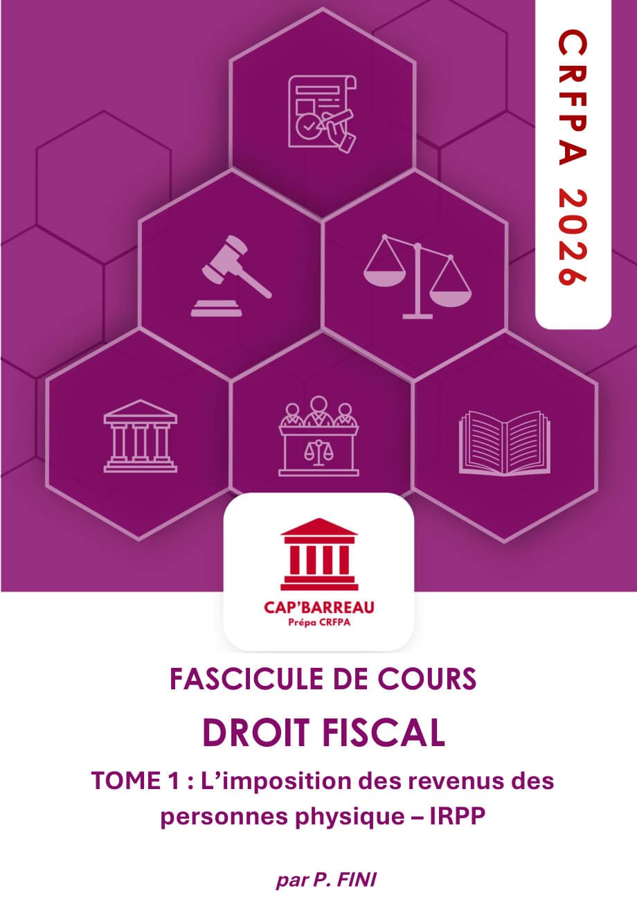 Couverture du fascicule L'impôt sur le revenu des personnes physiques, tome 1
