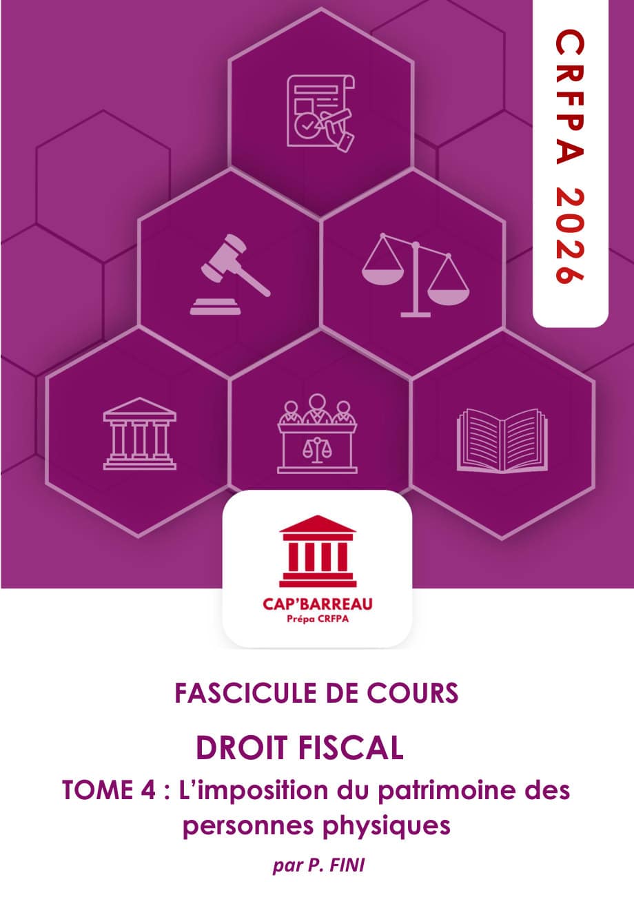 Couverture du fascicule L'imposition du patrimoine des personnes physiques, tome 4