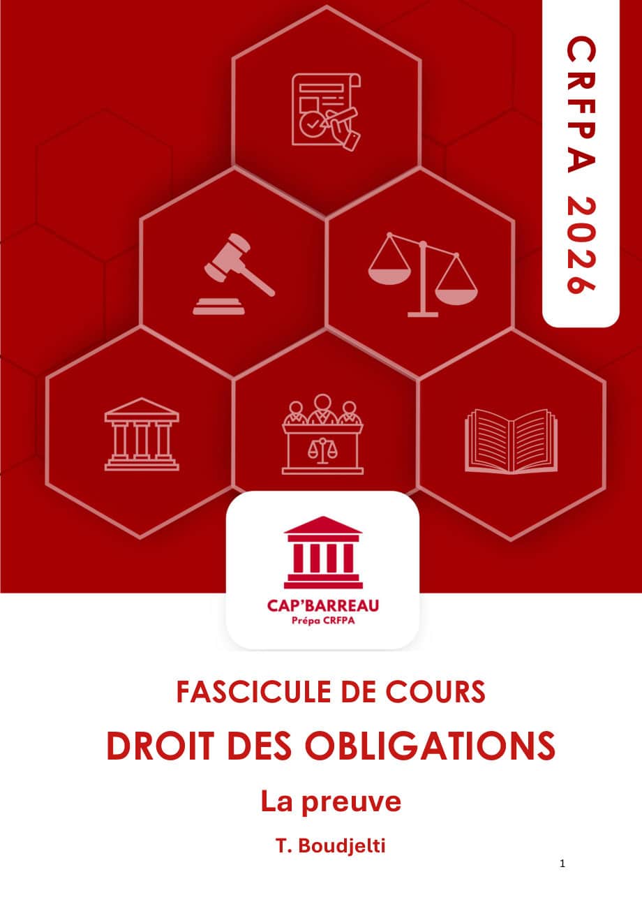 Couverture du fascicule La preuve