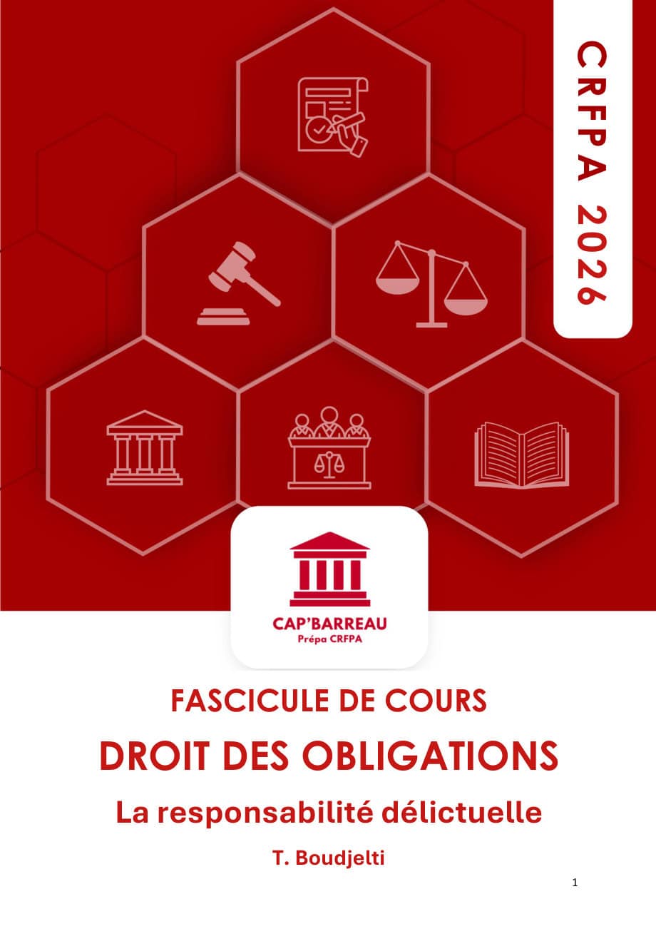 Couverture du fascicule La responsabilité délictuelle