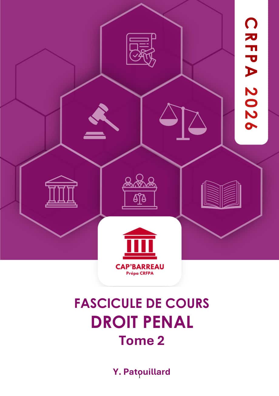 Couverture du fascicule Droit pénal, tome 2