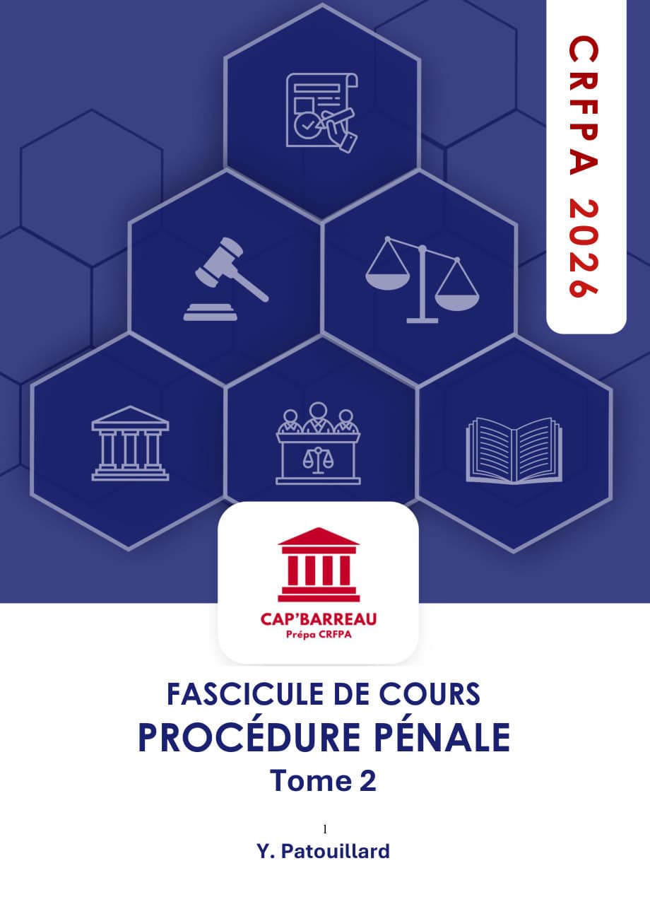 Couverture du fascicule Procédure pénale, tome 2
